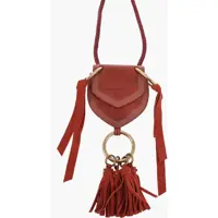 Portofele Leather Coin Purse With Drawstring And Tassel Details Barbati