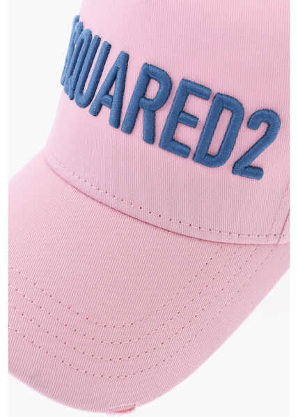 Caciuli DSQUARED2 Vintage Effect Cap With Embossed Logo Pink Barbati (BM 19724273) 2