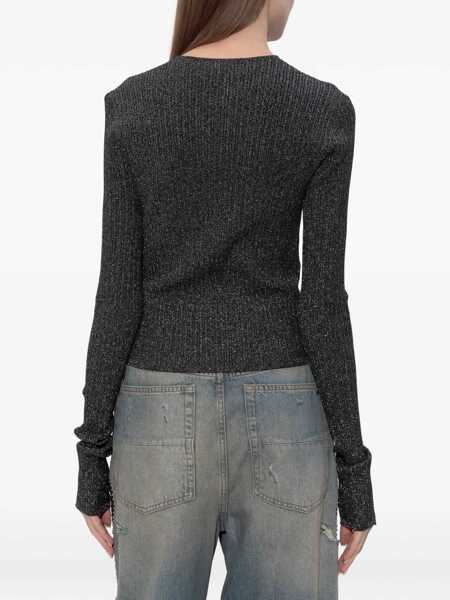 Cardigane AMIRI Lurex Cardigan BLACK Femei (BM 19724393) 4