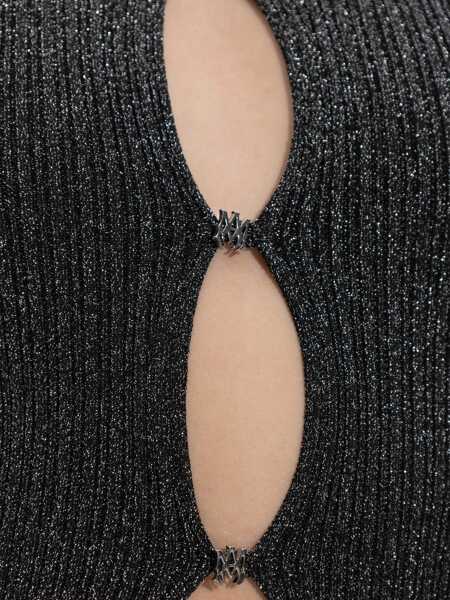 Cardigane AMIRI Lurex Cardigan BLACK Femei (BM 19724393) 5