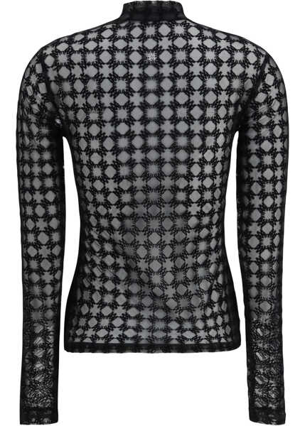 Topuri AMIRI Semi-transparent Top BLACK Femei (BM 19724408) 2