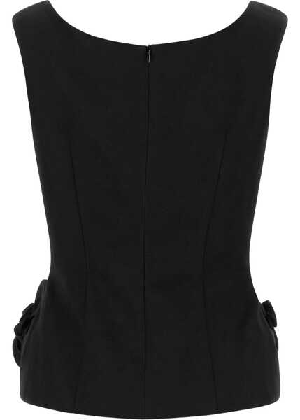 Camasi casual Magda Butrym Top with floral appliqus BLACK Femei (BM 19724420) 2