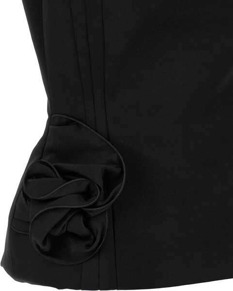 Camasi casual Magda Butrym Top with floral appliqus BLACK Femei (BM 19724420) 4