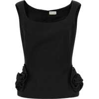 Camasi casual Top with floral appliqu&eacute;s Femei