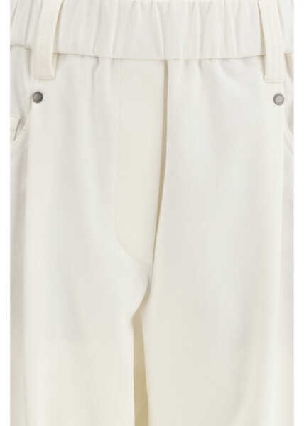 Pantaloni casual Brunello Cucinelli PANTS OFF WHITE Femei (BM 19724432) 3