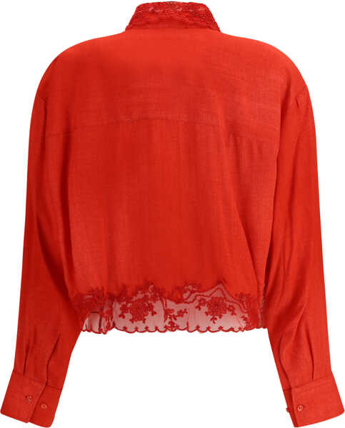 Camasi casual Ermanno Scervino Embroidered Shirt ST.DENIM ROSSA Femei (BM 19724441) 2