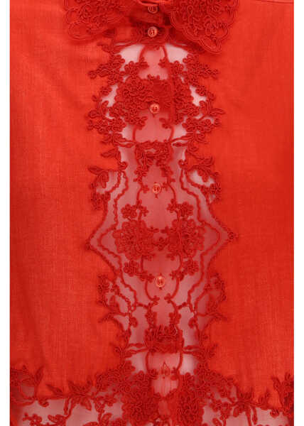 Camasi casual Ermanno Scervino Embroidered Shirt ST.DENIM ROSSA Femei (BM 19724441) 3