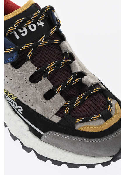 Sneakers DSQUARED2 Technical Fabric And Leather Free Sneakers With Running Sole Multicolor Barbati (BM 19724483) 4