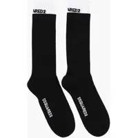 Sosete Ribbed Long Socks With Contrasting Detail Barbati