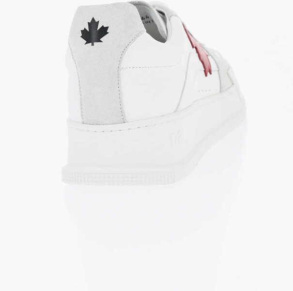 Sneakers DSQUARED2 Leather Canadian Low Top Sneakers With Suede Details White Barbati (BM 19724519) 2
