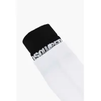 Lenjerie intima DSQUARED2 pentru Barbati - Sosete DSQUARED2 Ribbed Long Socks With Contrasting Detail White Barbati (BM 19724528) - B-mall.ro