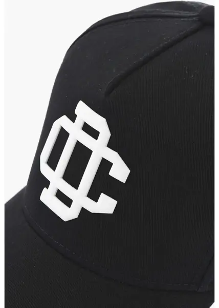 Caciuli DSQUARED2 Cotton Twill Cap With Embossed Detail Black Barbati (BM 19724534) 2