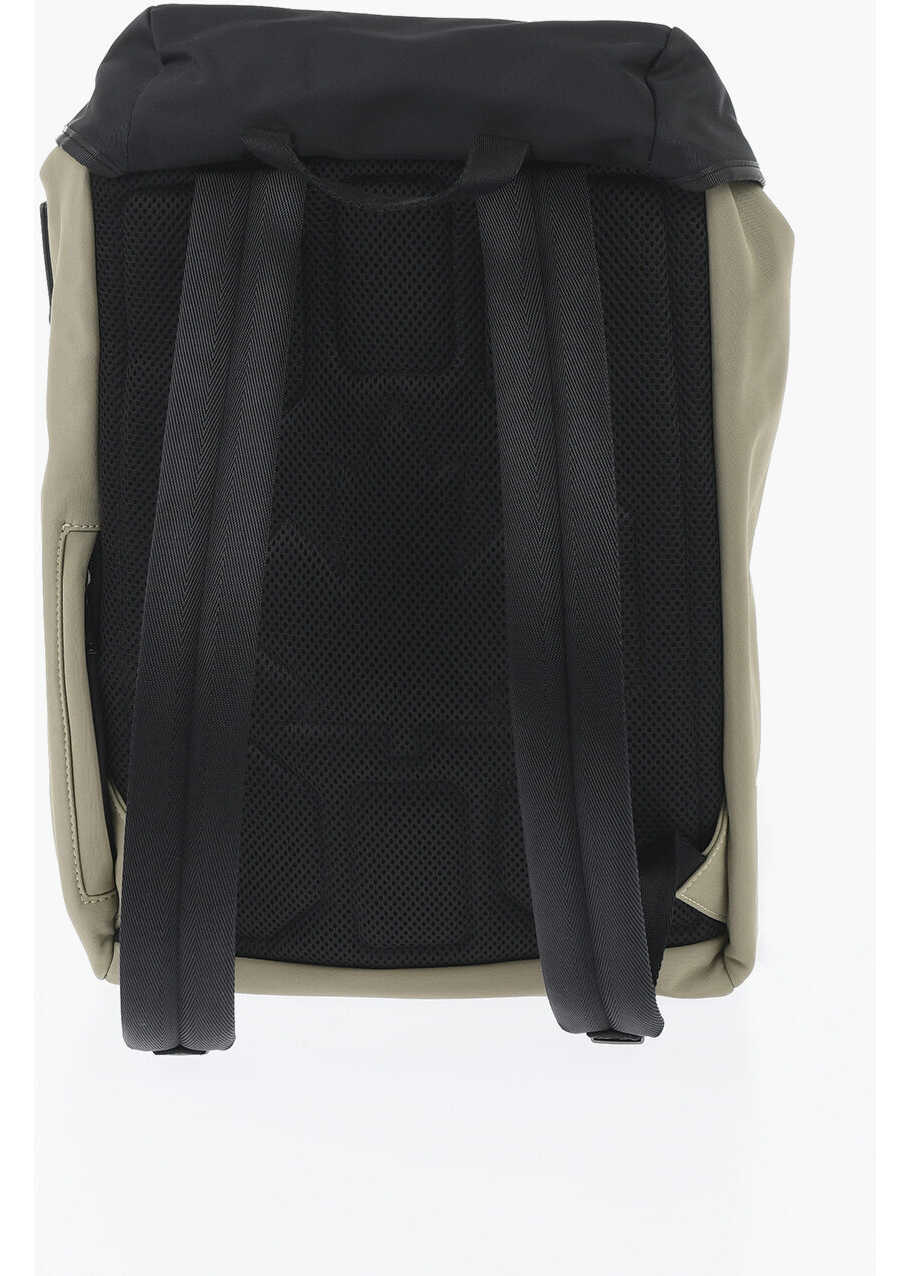 Rucsacuri DSQUARED2 Two-Tone Fabric Backpack With Embossed Logo Black Barbati (BM 19724552) 3