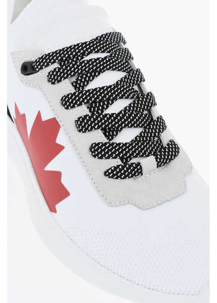 Sneakers DSQUARED2 Technical Fabric Fly Low-Top Sneakers With Contrasting Detai White Barbati (BM 19724555) 4