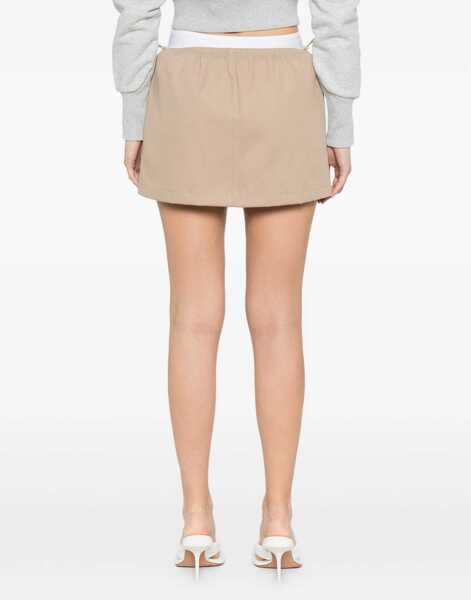Fuste Alexander Wang Drawstring mini Skirt WARM TAUPE Femei (BM 19725425) 4