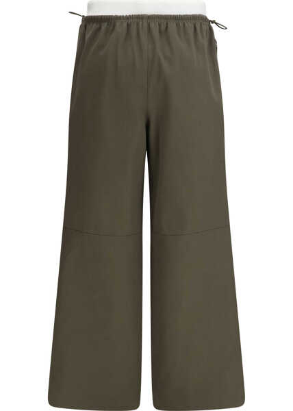 Pantaloni casual Alexander Wang MID-RISE LOGO ELASTIC PANT W/ ARTICULATE ARMY GREEN Femei (BM 19725437) 2