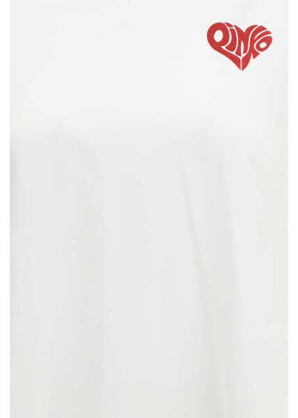 Tricouri Pinko Strepitoso T-shirt BIANCO/ROSSO Femei (BM 19725446) 3