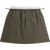 Alexander Wang MID-RISE MINI LOGO ELASTIC SKIRT ARMY GREEN