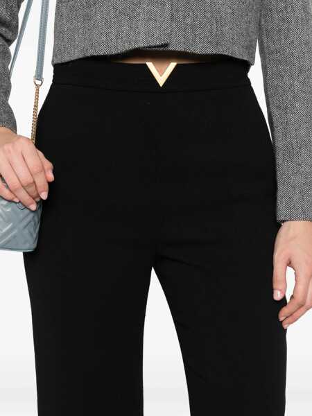 Pantaloni casual Valentino Garavani PANTALONE  SOLID  WOOL CREPE NERO Femei (BM 19725455) 5