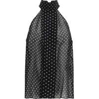 Topuri PRINTED IRREGULAR POLKA DOT SILK GEORGET Femei