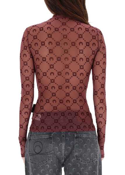 Bluze MARINE SERRE Mesh Top With Logo PURPLE Femei (BM 19725503) 3