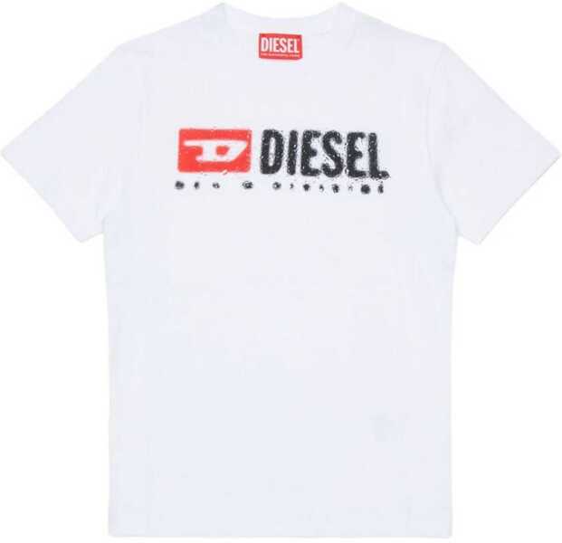 Tricouri Diesel Tadjustk14 T-Shirt WHITE Baieti (BM 19725515) 2