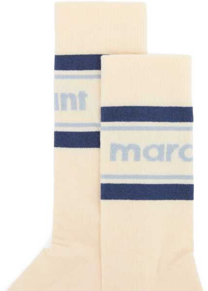 Sosete Isabel Marant Socks With Logo BLUE Barbati (BM 19725521) 2