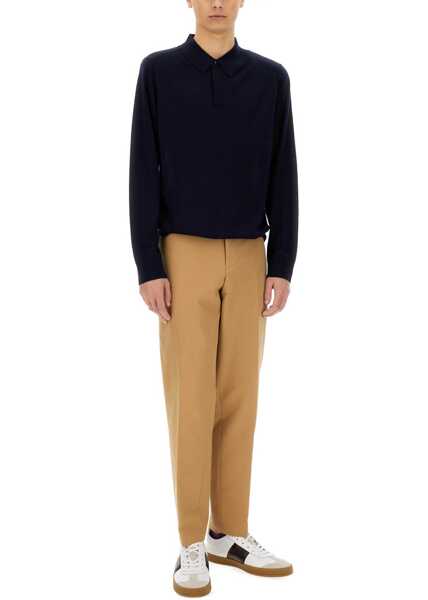 Tricouri Polo Paul Smith Merino Wool Polo Shirt BLUE Barbati (BM 19725536) 4