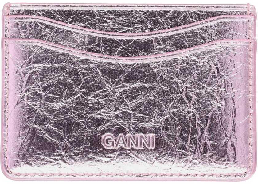 Portofele Ganni Bou Card Holder PINK Femei (BM 19725545) 2