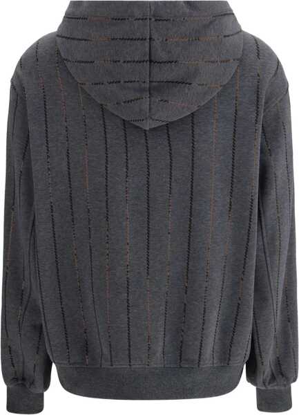 Bluze de trening Brunello Cucinelli Hoodie with paillettes GRIGIO SCURO Femei (BM 19725566) 2