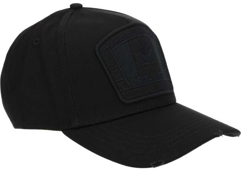 Sepci DSQUARED2 D2 Patch Baseball Cap BLACK Barbati (BM 19725611) 3