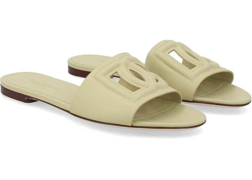 Balerini Dolce & Gabbana Slide Sandal With Logo GREEN Femei (BM 19725626) 2