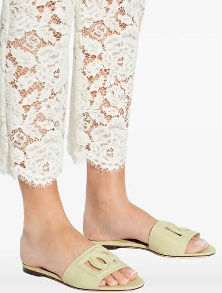 Sandale Dolce & Gabbana Slide Sandal With Logo GREEN Femei (BM 19725626) 5