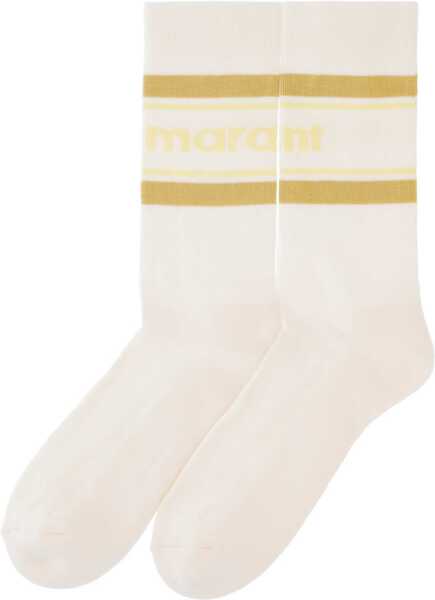 Sosete Isabel Marant Socks With Logo POWDER Barbati (BM 19725707) 2