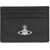 Vivienne Westwood "Flat" Card Holder With "Orb" Detail BLACK