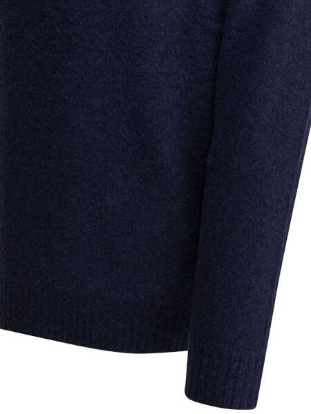 Pulovere casual Beams Plus Knitwear Blue Barbati (BM 19725915) 4