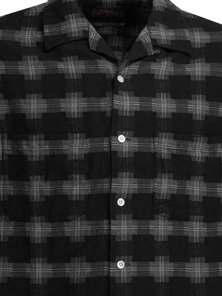Camasi casual Beams Plus Shirts Black Barbati (BM 19725918) 3