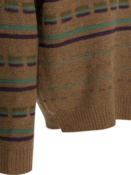 Pulovere casual Beams Plus Knitwear Brown Barbati (BM 19725960) 4