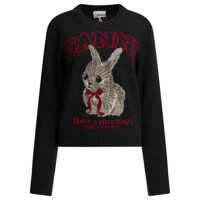 Pulovere Wool sweater with print Femei