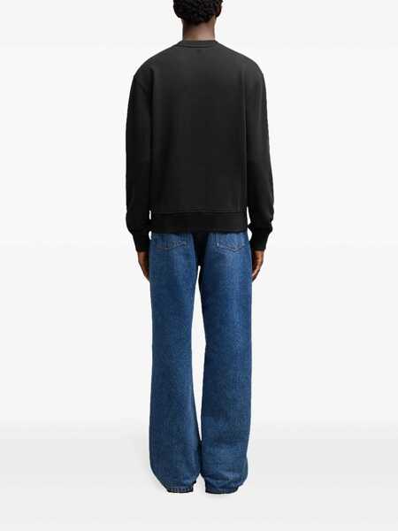 Hanorace AMI Paris Ami De Coeur crewneck sweatshirt Black Barbati (BM 19726080) 4