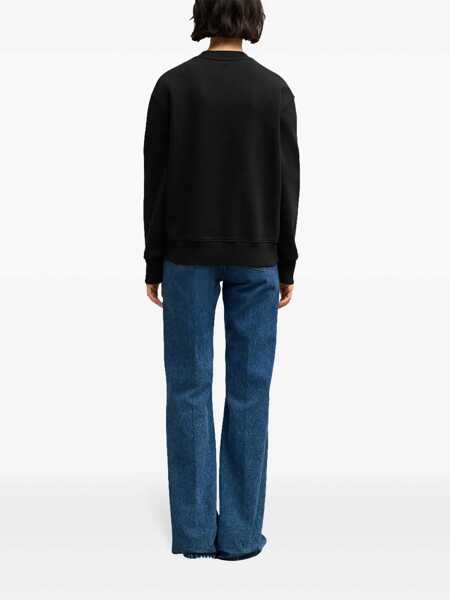 Hanorace AMI Paris Ami De Coeur crewneck sweatshirt Black Barbati (BM 19726080) 5