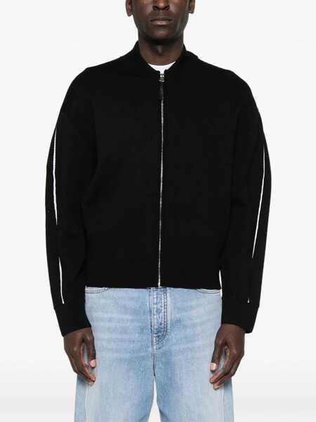 Pulovere Givenchy Couture Seam Zip Sweater White Barbati (BM 19726119) 3