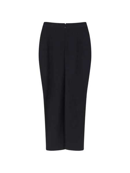 Fuste casual Givenchy Draped crepe cady midi skirt Black Femei (BM 19726125) 2