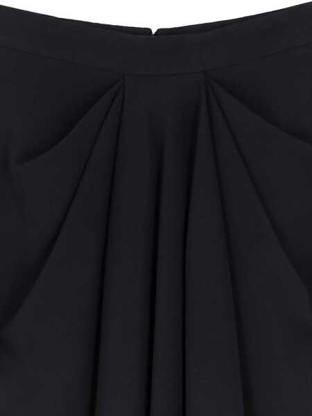 Fuste casual Givenchy Draped crepe cady midi skirt Black Femei (BM 19726125) 3