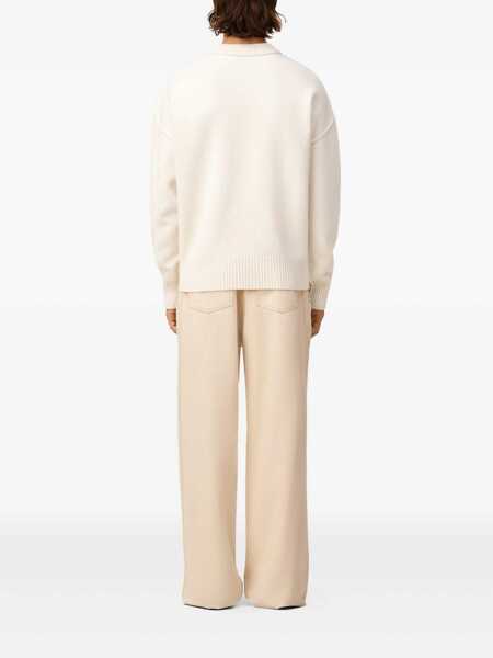 Pulovere casual AMI Paris Knitwear White Barbati (BM 19726362) 3