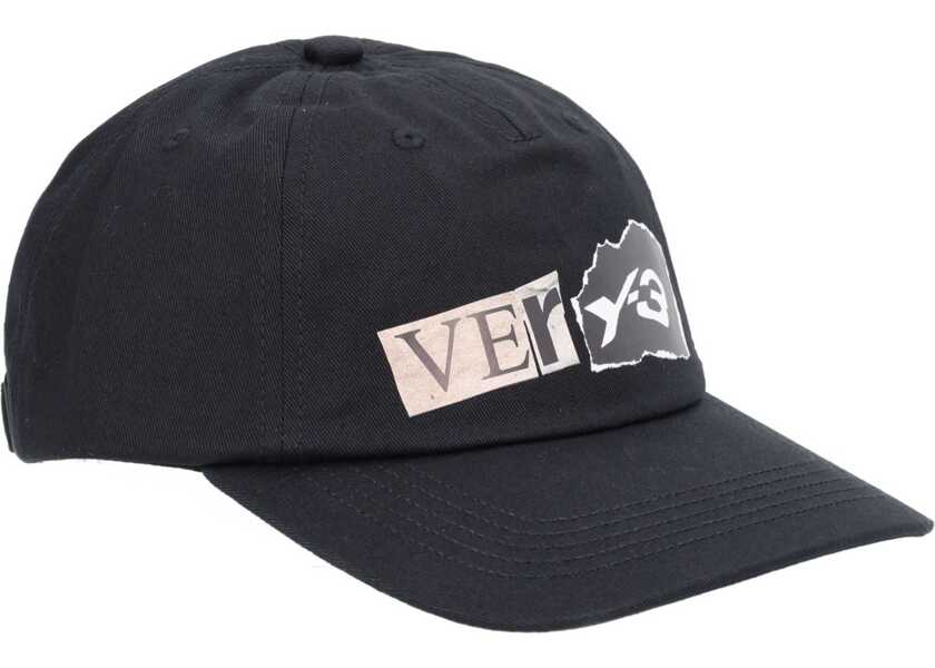 Sepci Y-3 Logo Print Baseball Hat BLACK Femei (BM 19726448) 3