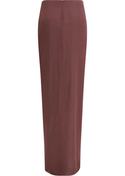 Fuste THE ANDAMANE PHOEBE WRAP EFFECT MIDI SKIRT AUBERGINE Femei (BM 19726781) 2