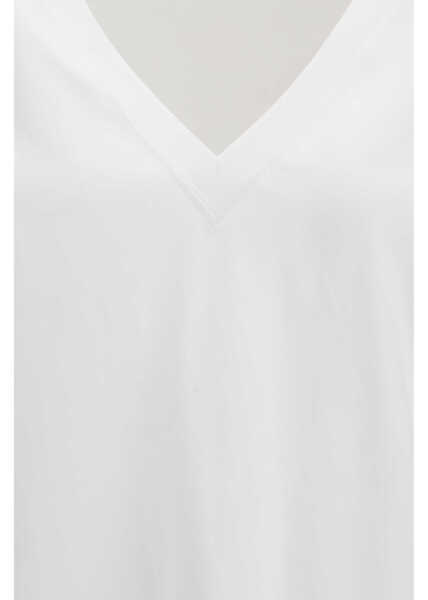 Tricouri LOULOU DE SAISON FAAA LDS V NECK T-SHIRT WHITE Femei (BM 19726814) 3