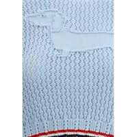 Tricouri Thom Browne Dama - Tricouri Thom Browne HECTOR ICON POINTELLE STITCH CREW NECK T LIGHT BLU Femei (BM 19726817) - B-mall.ro