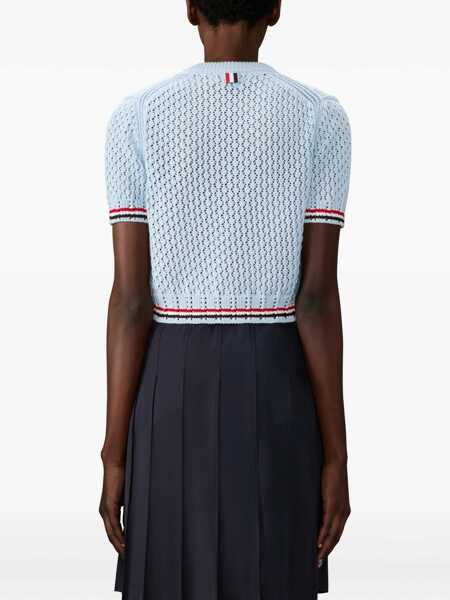 Tricouri Thom Browne Hector T-shirt LIGHT BLU Femei (BM 19726817) 4